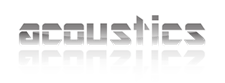 Acoustics logo reflected